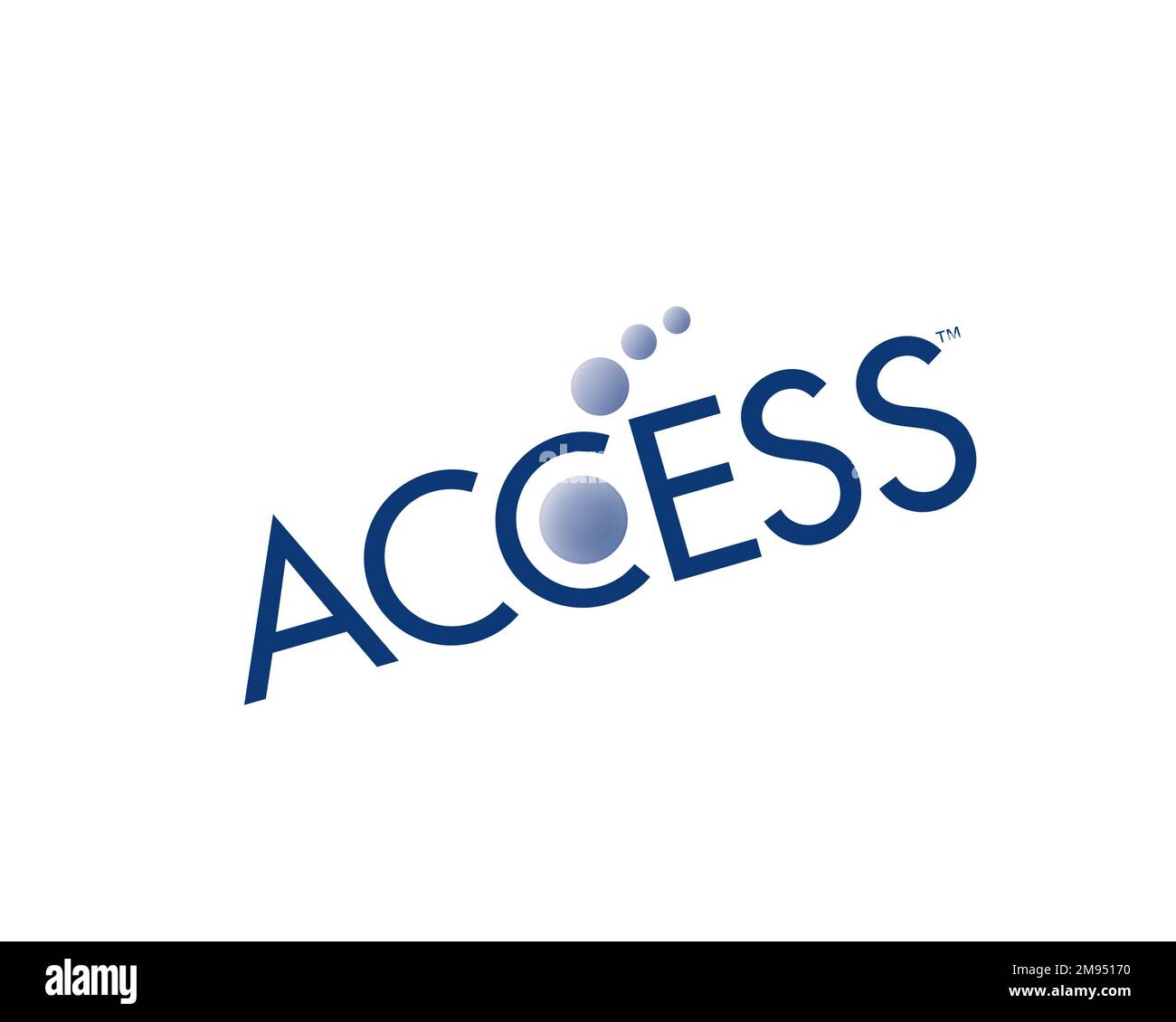 Access company, rotated logo, white background Stock Photo Alamy