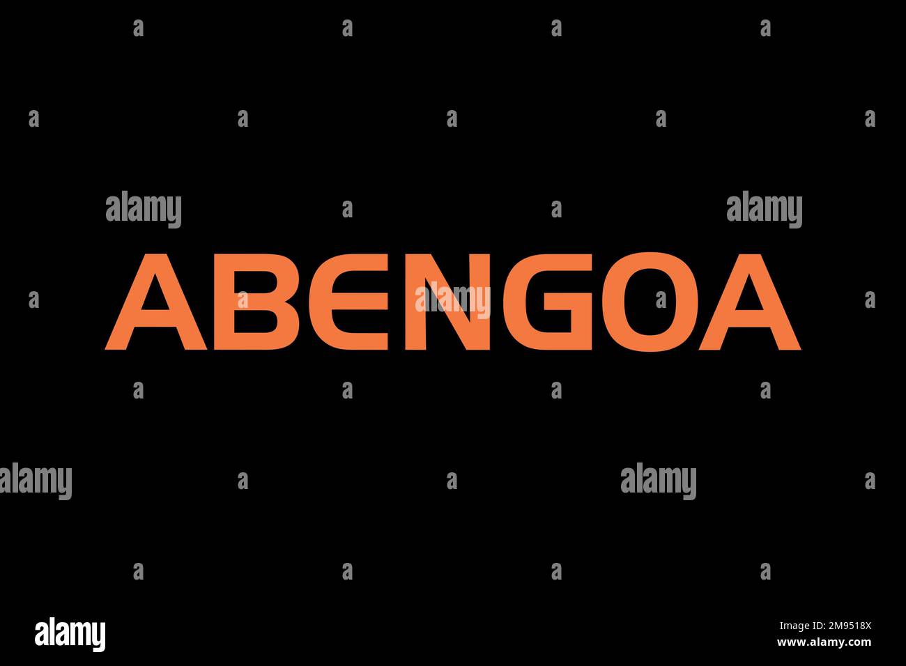 Abengoa Solar, Logo, Black background Stock Photo