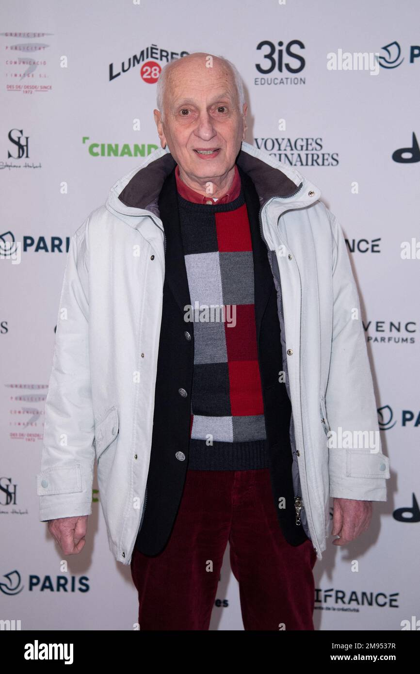 Michel Ocelot attending the Photocall of 28th Lumieres Ceremony of the international press at the Forum des Images in Paris, France on January 16, 2023. Photo by Aurore Marechal/ABACAPRESS.COM Stock Photo