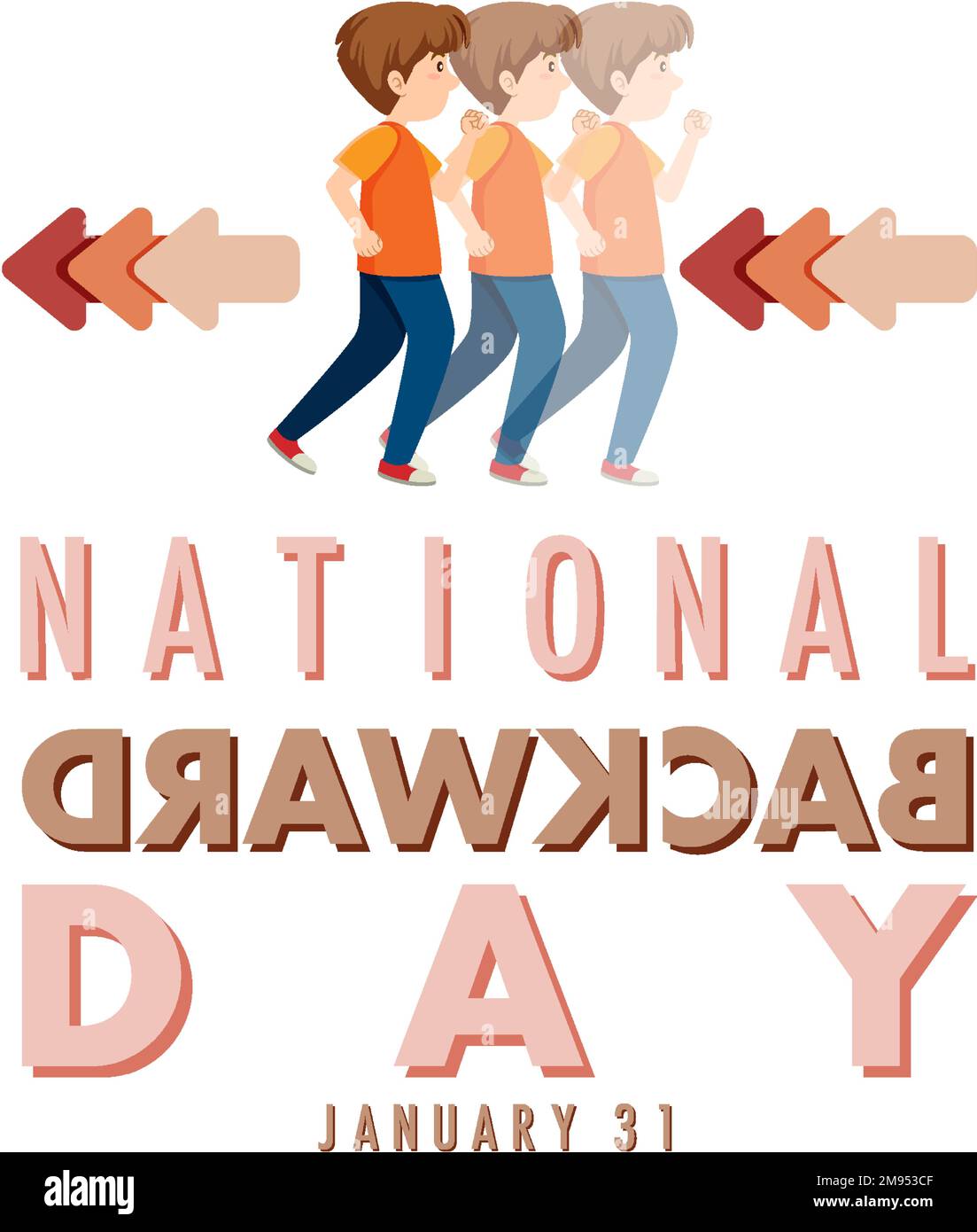 National backward day banner design illustration Stock Vector Image