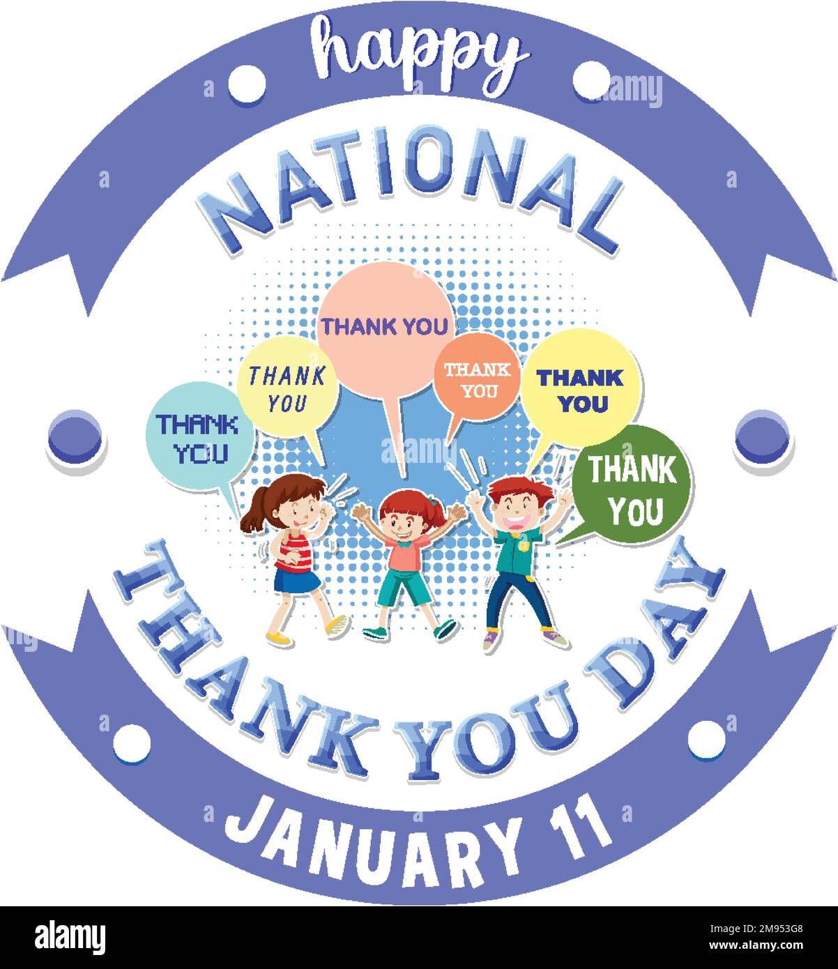 Happy National Thank You Day Banner illustration Stock Vector Image