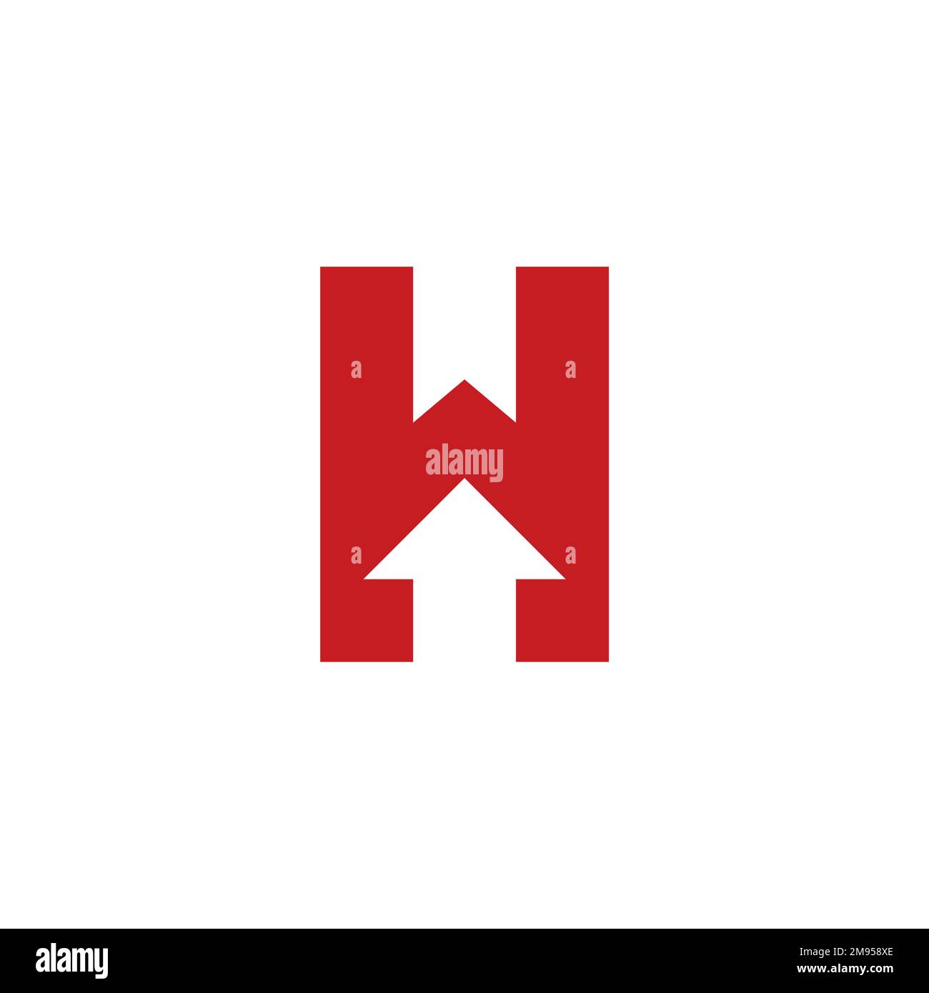 Letter H Arrow Logo With Red Color Stock Vector Image & Art - Alamy
