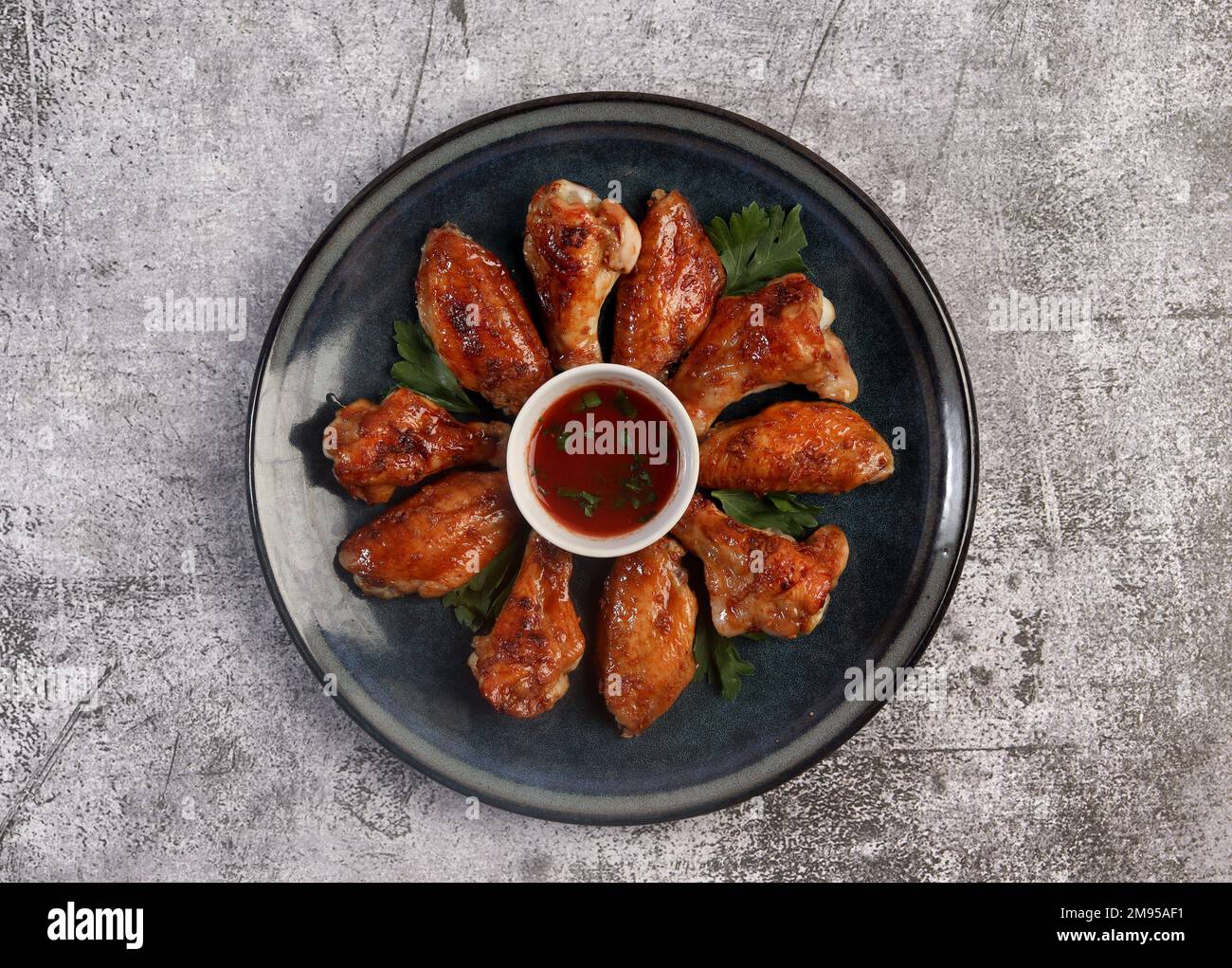Buffalo glazed chicken wings hires stock photography and images Alamy