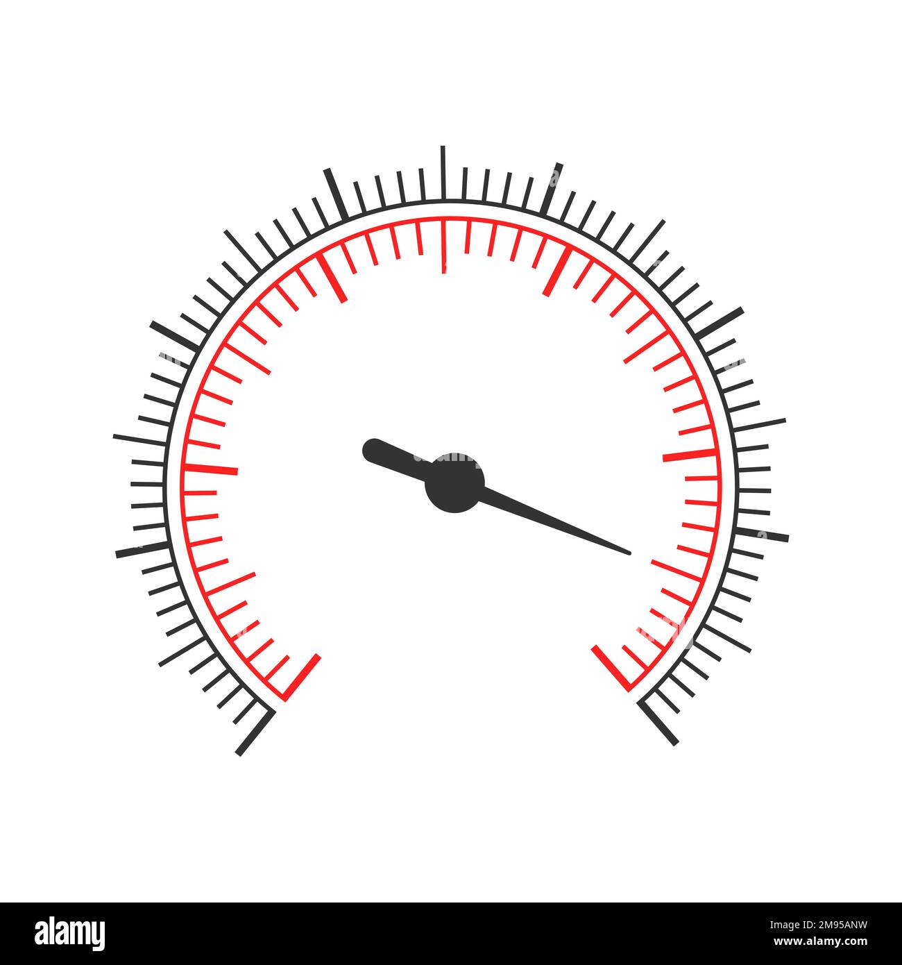 Round scale with two measuring charts and arrow. Template of pressure