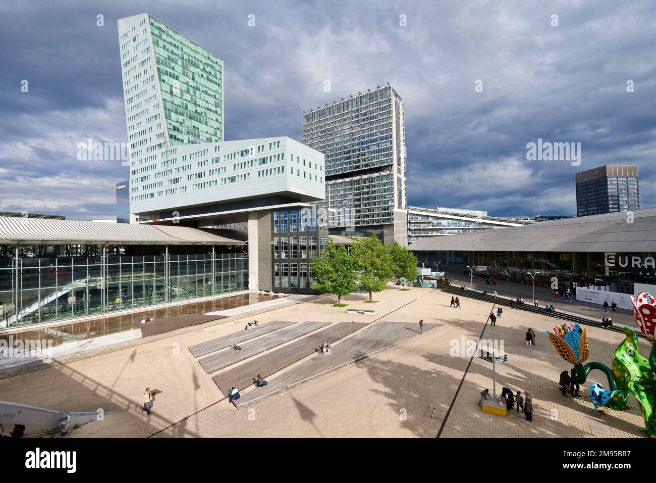 Lille (northern France) EuraLille business district and the “tour de
