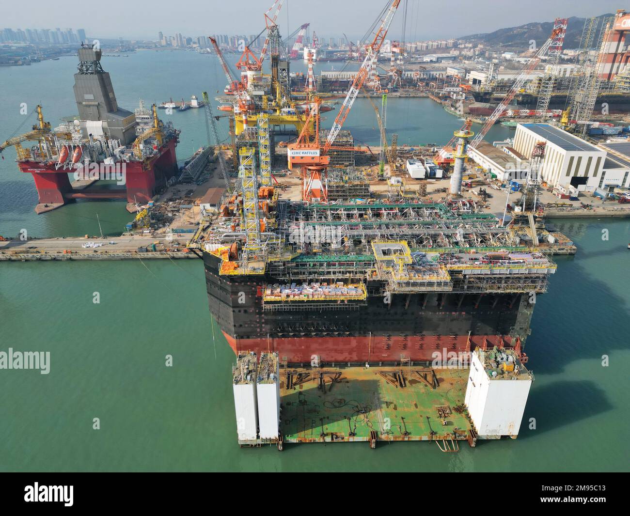 YANTAI, CHINA JANUARY 17, 2023 Multitype Marine engineering