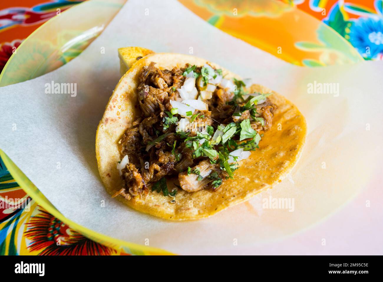 Taco Description Beef tacos. A taco is a traditional Mexican food consisting of a small ...