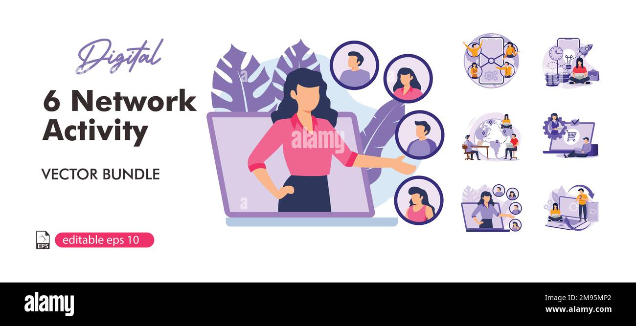 Network activity. Customer attention and business communication ...