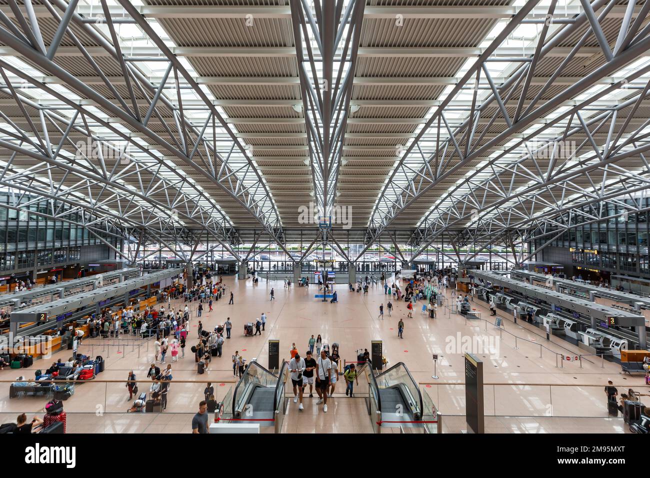 Hamburg, Germany - August 14, 2022: Airport Terminal 1 in Hamburg, Germany. Stock Photo