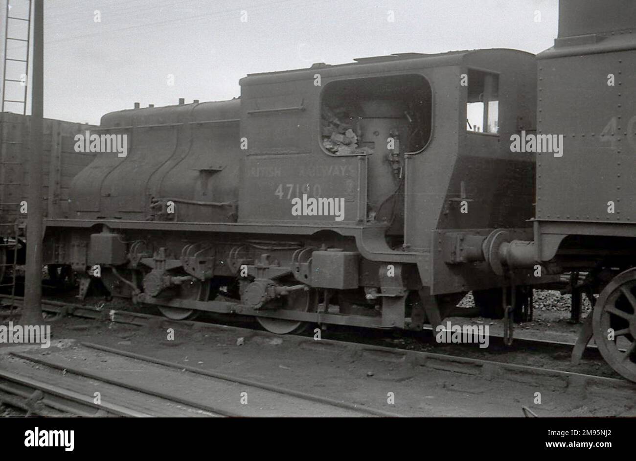 LMS built Sentinel 040 steam shunter No,7190 is seen here as British