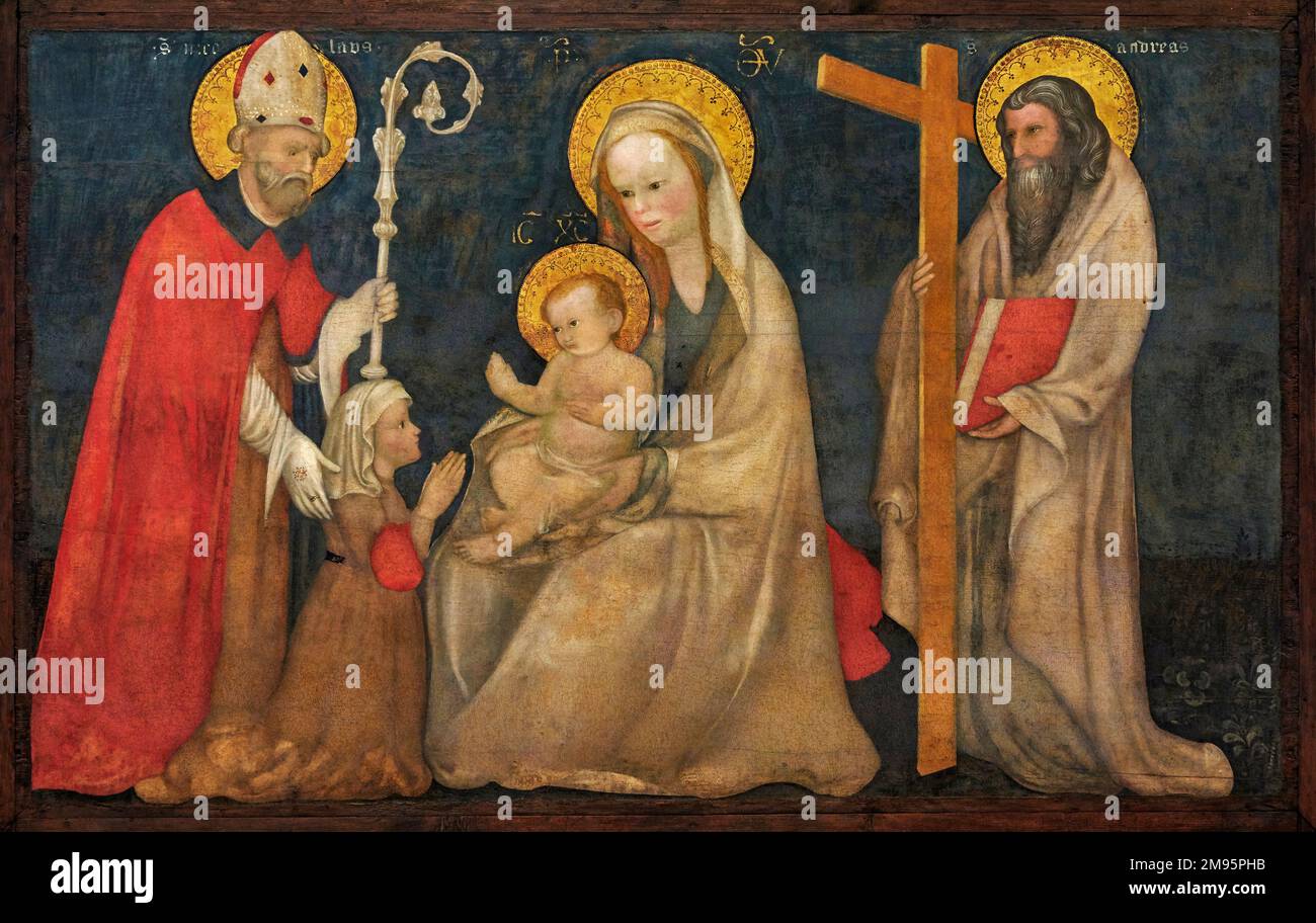 Madonna col Bambino,santi e una devota, detta Pala della Levata olio