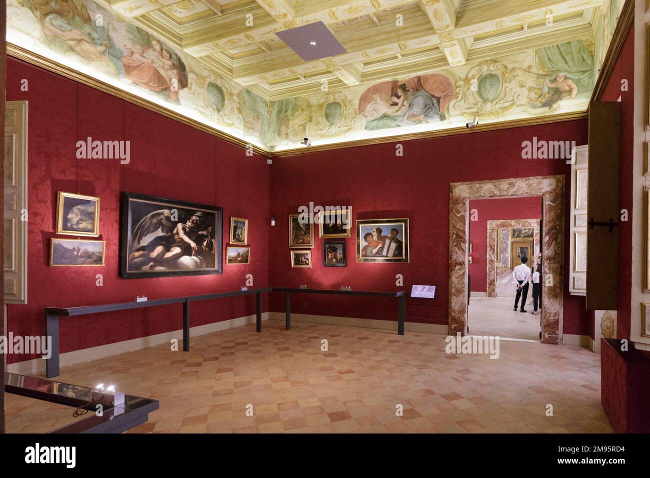 Interior of the musei civici di palazzo Buonaccorsi Stock Photo