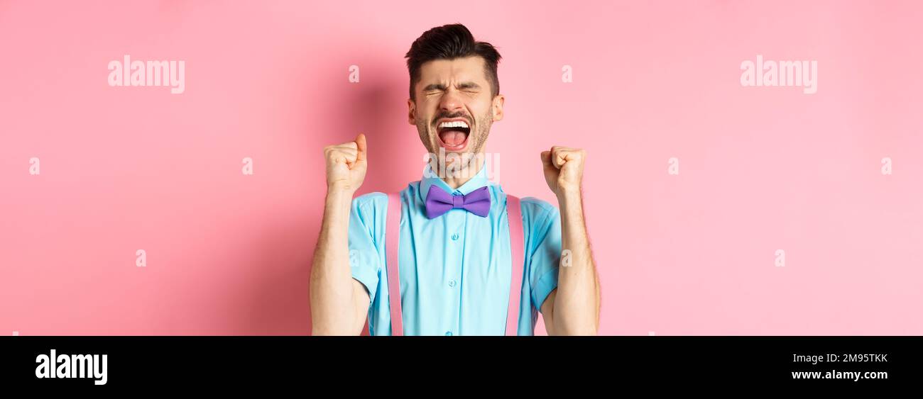 Confident male model clenched hi-res stock photography and images - Alamy