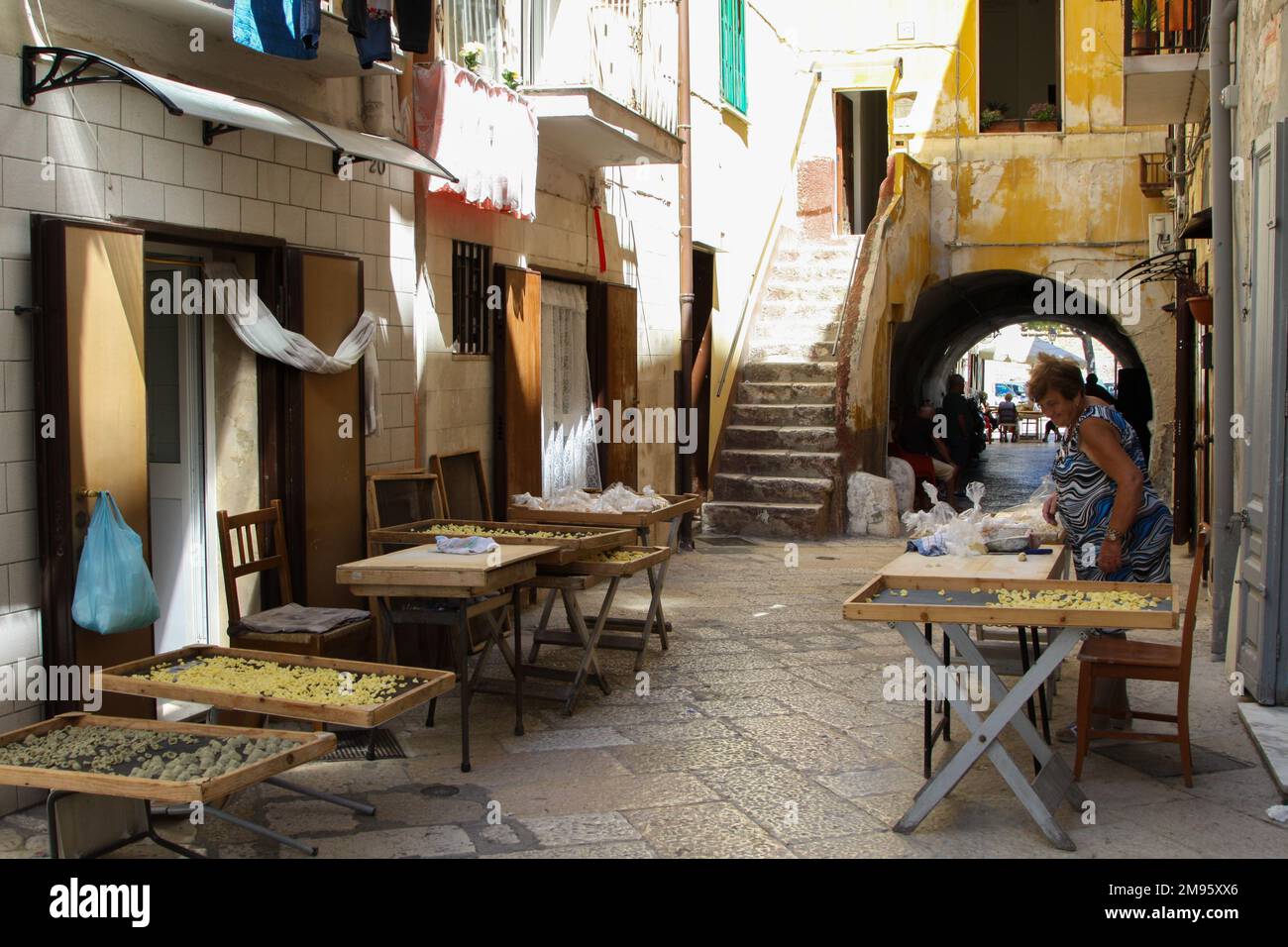 making pasta in Bari, Puglia, Italy Stock Photo Alamy