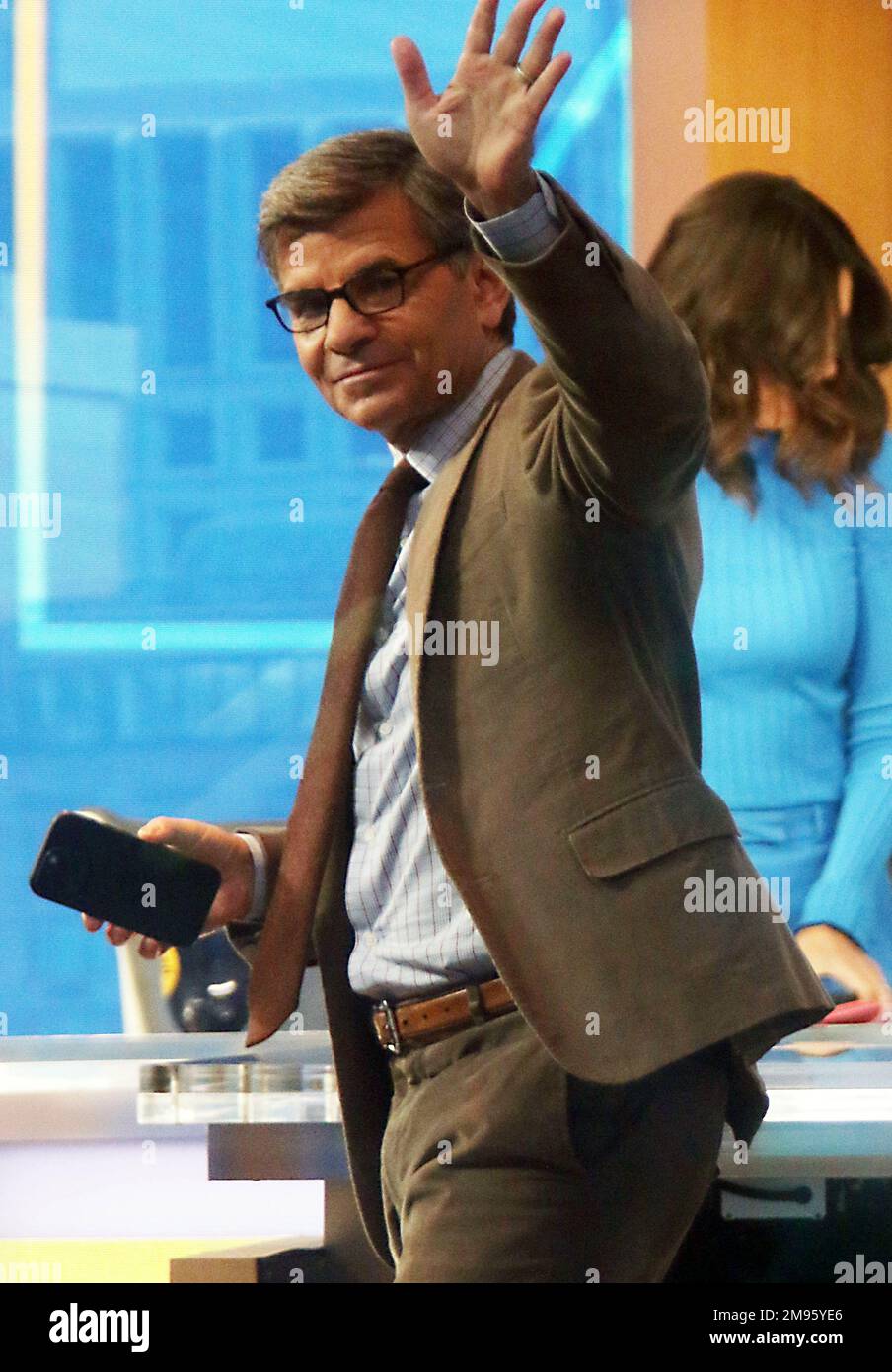 New York, NY, USA. 16th Jan, 2023. George Stephanopous seen on the set ...