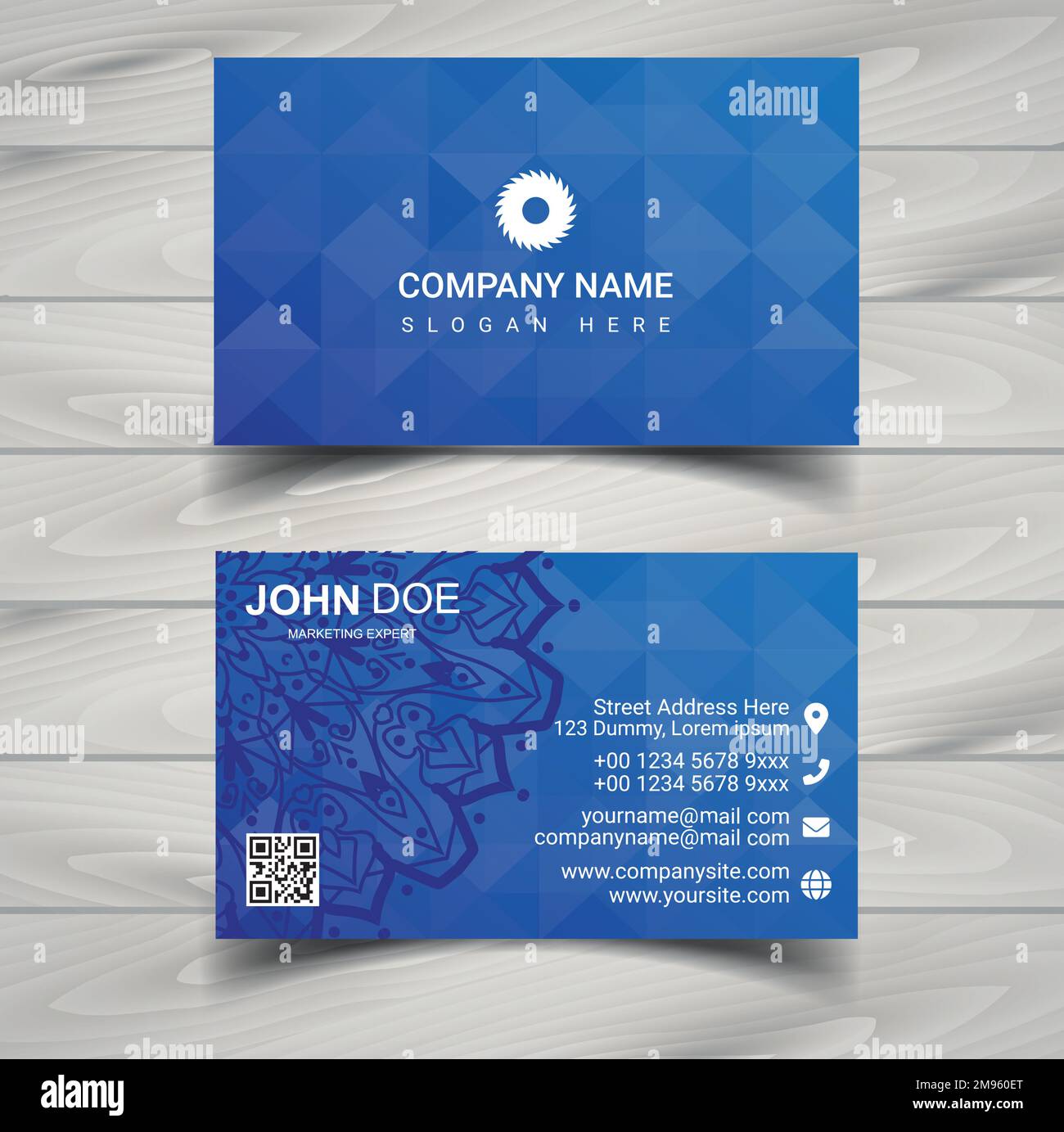 Professional business card design template for company or business