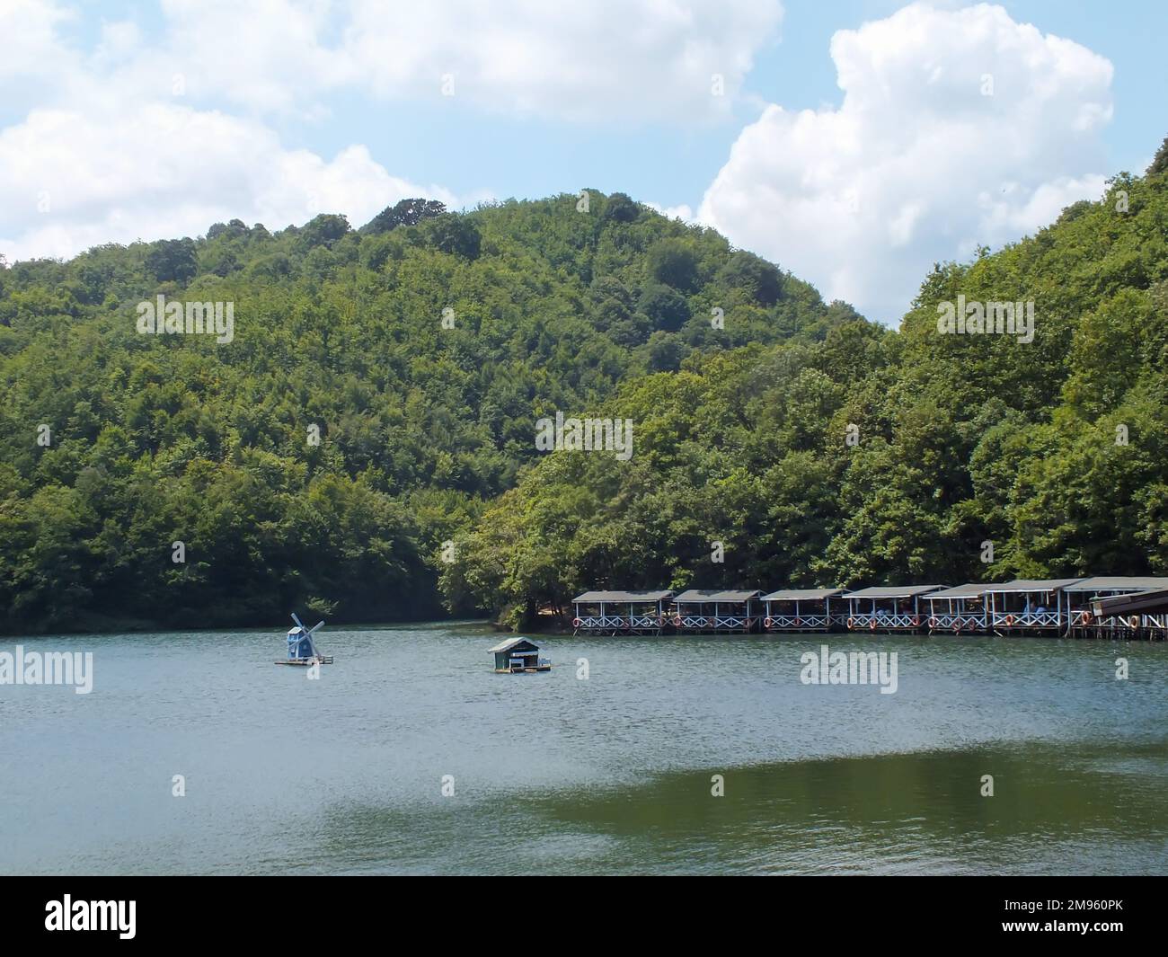 Sakligol, Hidden lake in Sile district of Istanbul Province, Turkey. Peaceful natural lakeside view. Stock Photo