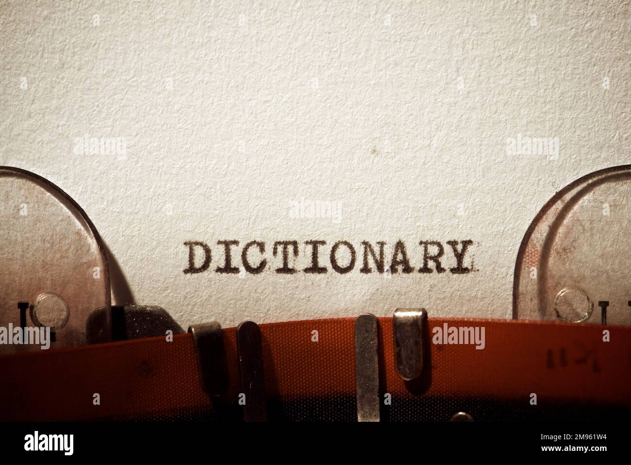 Dictionary word written with a typewriter Stock Photo Alamy