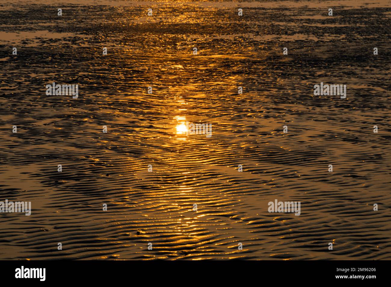 A beautiful sunrise at Digha Sea Beach, West Bengal, India. Stock Photo