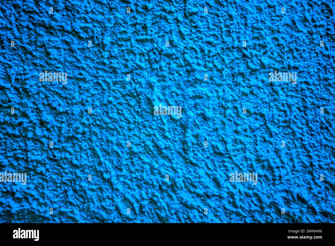Blue plastered wall grunge background Stock Photo