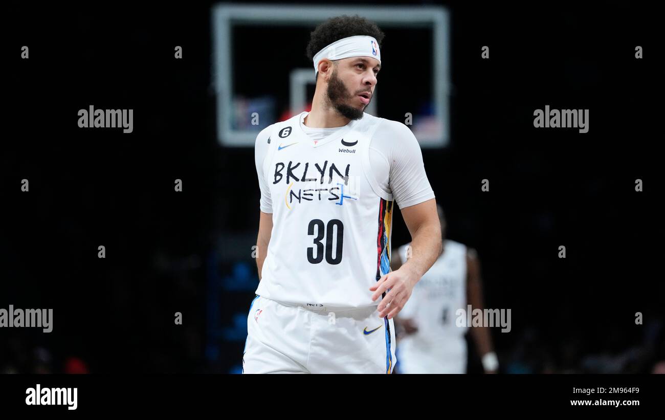 Brooklyn Nets' Seth Curry (30) during the first half of an NBA