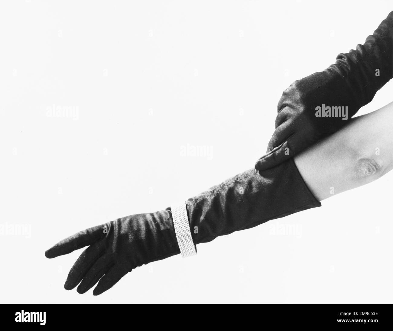 Long black gloves Black and White Stock Photos & Images - Alamy