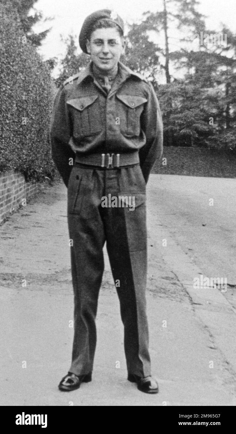 Eighteen-year-old R.A.S.C. National Service recruit Tony Boxall. Stock Photo