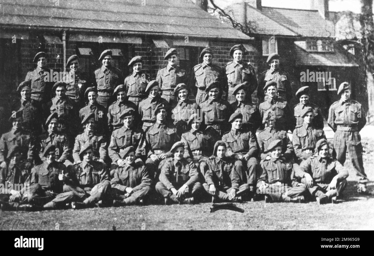 A group of eighteen-year-old R.A.S.C. National Service recruits. Stock Photo