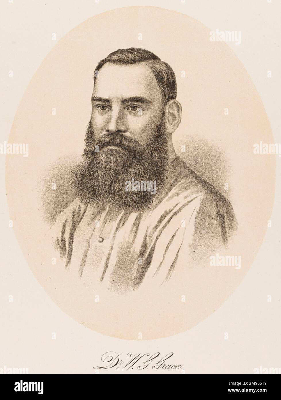 W.G. Grace (1848 - 1915). English cricketer. Played for England in Test matches against Australia in 1880 and 1882 and amassed a mighty 54,896 runs in first class cricket over a 43 year career Stock Photo