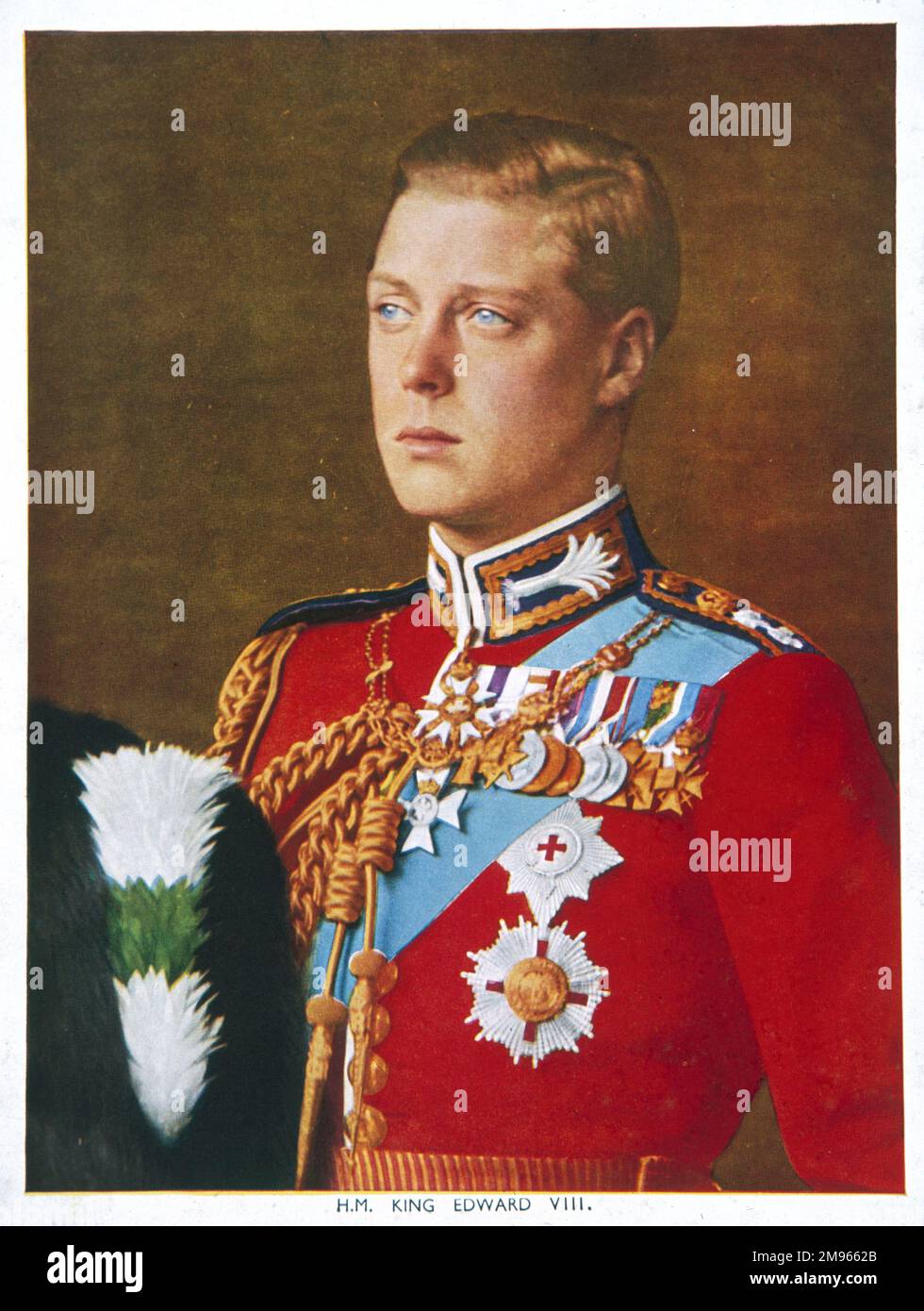 EDWARD VIII Portrait of King Edward VIII, later Duke of Windsor photogrpahed in full dress uniform. Stock Photo