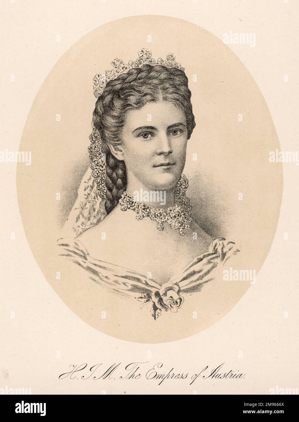 ELIZABETH, EMPRESS OF AUSTRIA Consort of Emperor Francis Joseph. Great beauty and proficient horsewoman.  Murdered by an Italian anarchist in Geneva. Stock Photo