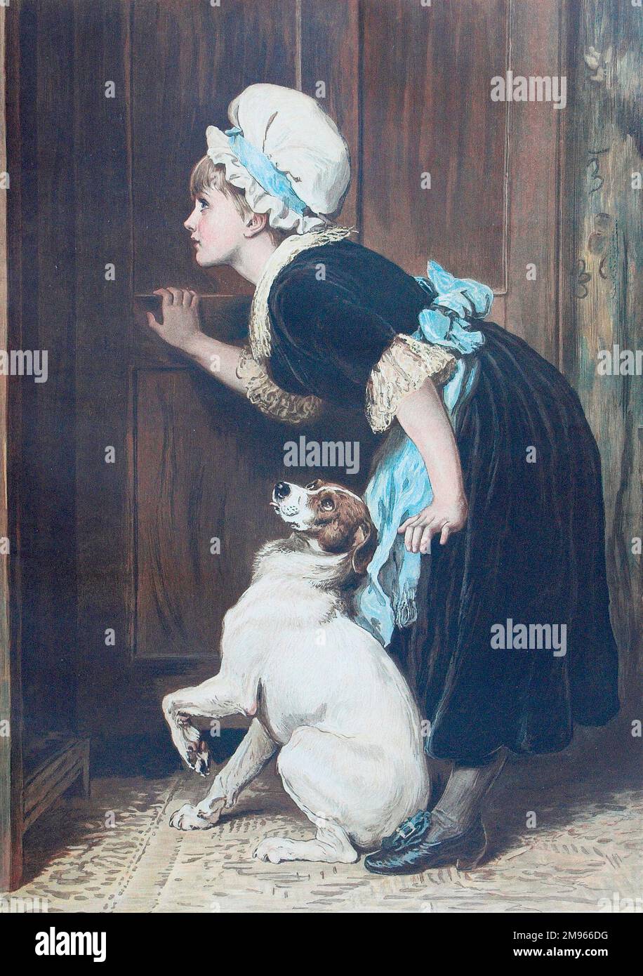 Painting by Briton Riviere illustrating the nursery rhyme, Old Mother