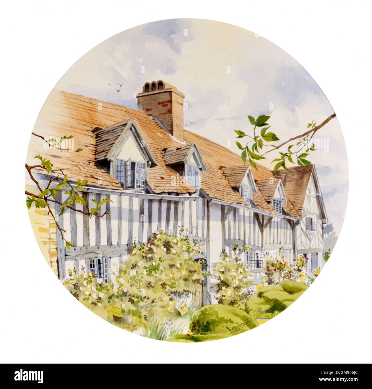 Mary Arden's House StratforduponAvon. Painting by Malcolm