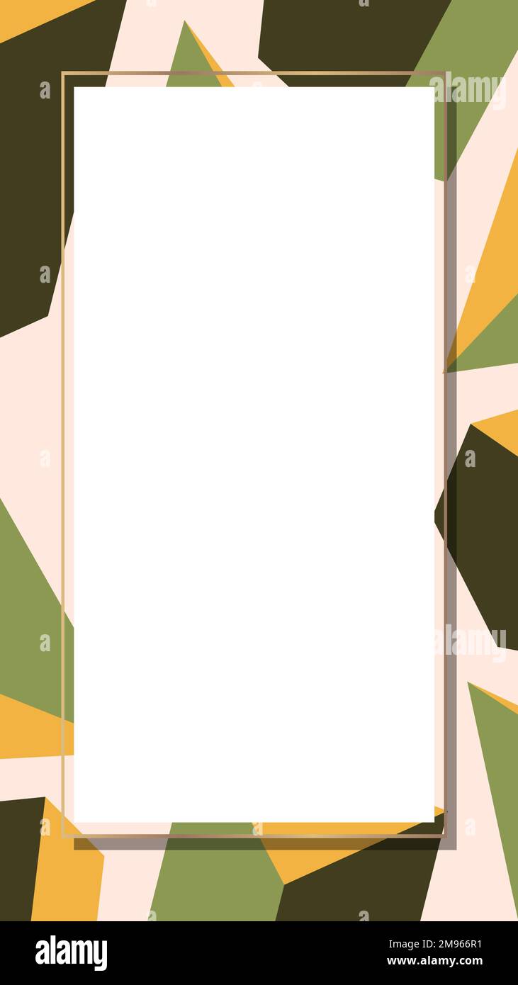 Retro geometrical patterned mobile wallpaper vector Stock Vector