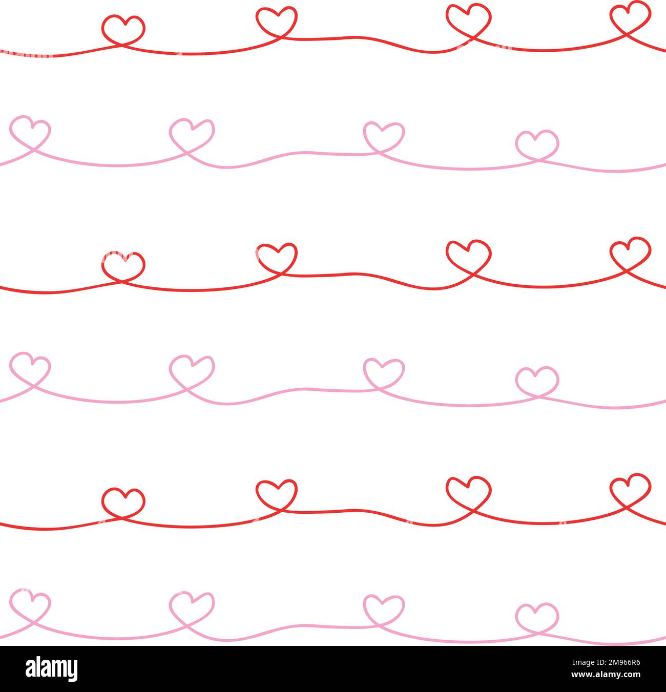 Vector seamless pattern of hand drawn sketch doodle hearts isolated on ...