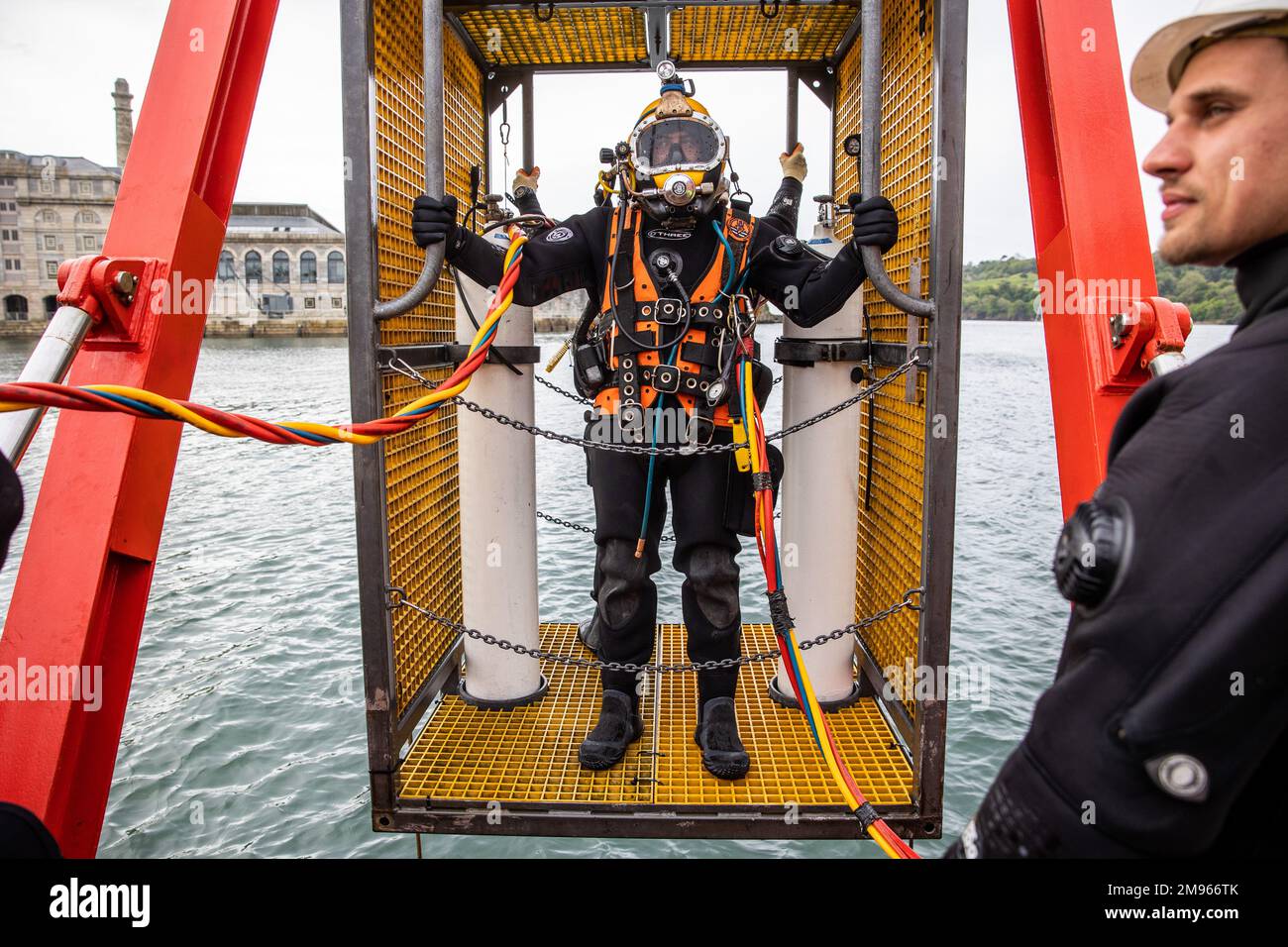 Commercial Diver Training, Plymouth Devon. Stock Photo