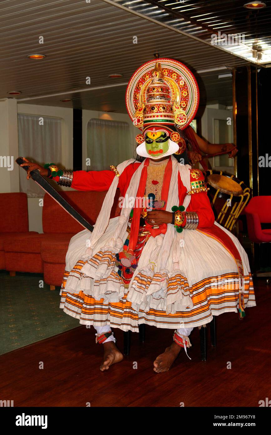 A cultural mask dance in Cochin, Kerala State, India Stock Photo Alamy