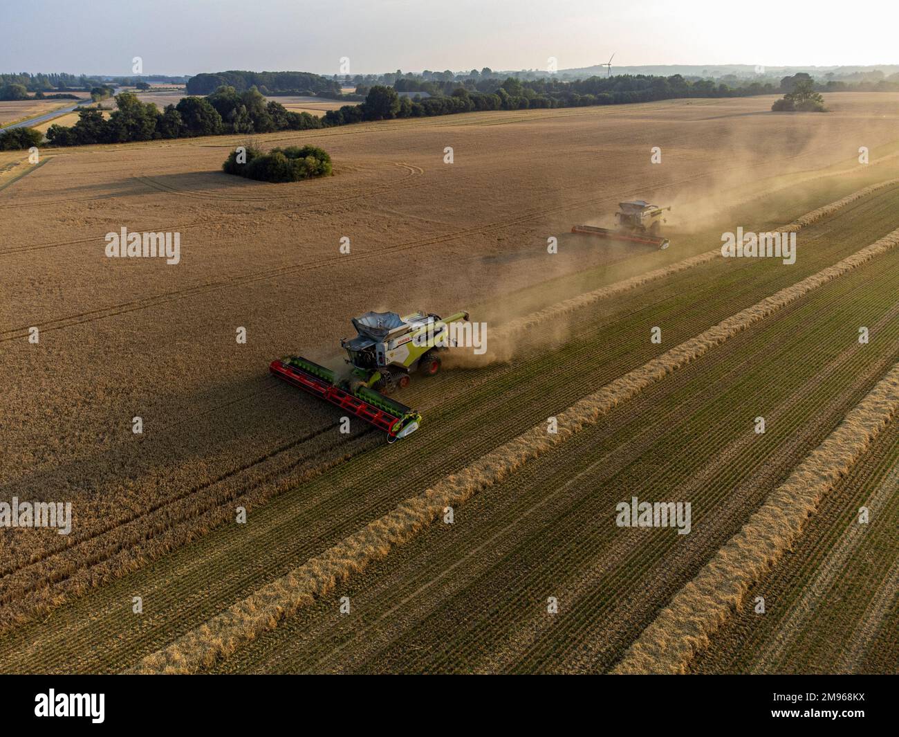 Two Claas 8900 harvester combines in the fields Stock Photo - Alamy