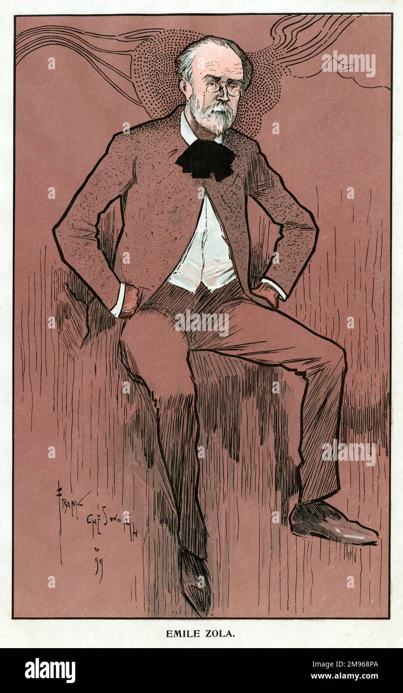 Emile Zola (1840 - 1902). French novelist. Stock Photo