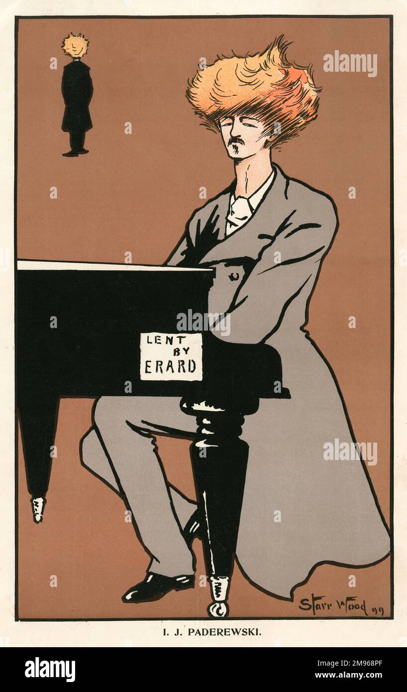 Ignacy Jan Paderewski (1860 - 1941). Polish pianist, composer and statesman. Stock Photo