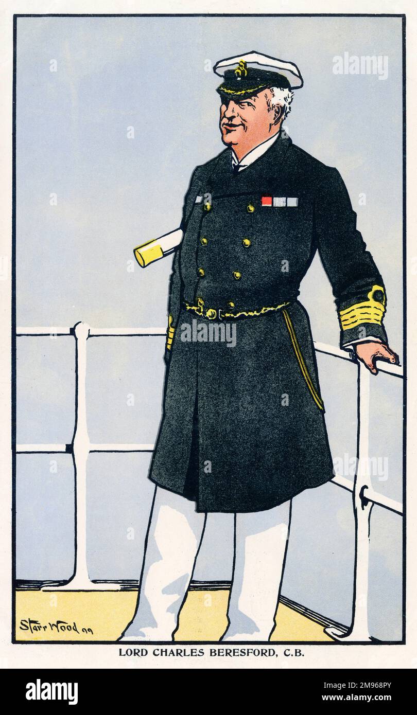 Charles William de la Poer Beresford, 1st Baron Beresford (1846 – 1919), known as Lord Charles Beresford until 1916. British Admiral and Member of Parliament. Stock Photo