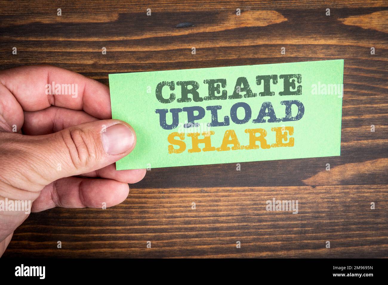 Share Text Create Upload Share. Text on a green piece of paper Stock Photo - Alamy