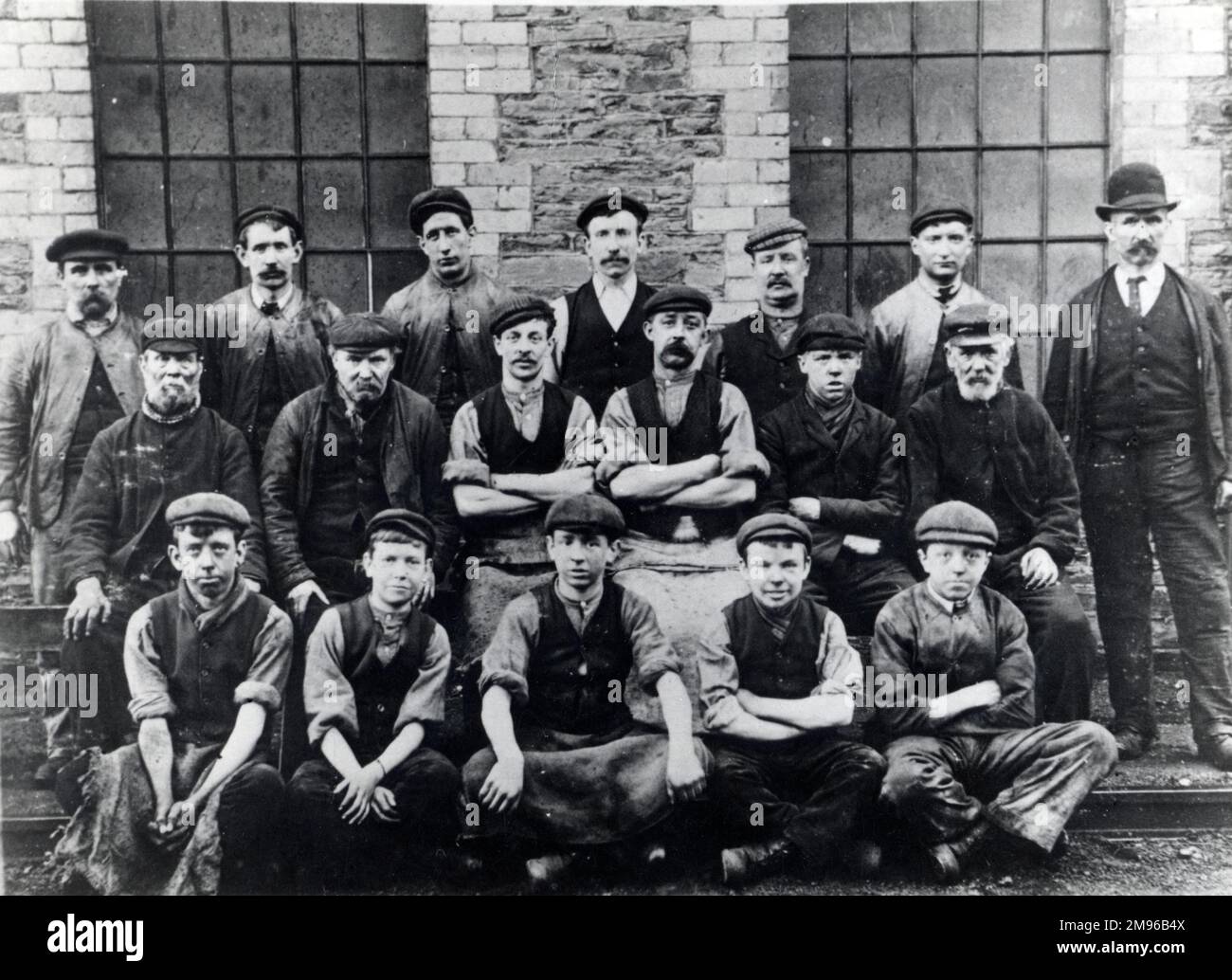 Workmen and apprentices of the Skewen Colliery repair shop in