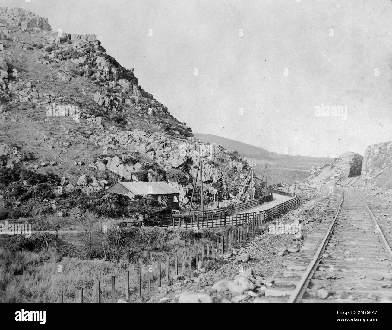 View of the Great Western Railway line at the Treffgarne cutting, Nant Y Coy, Pembrokeshire