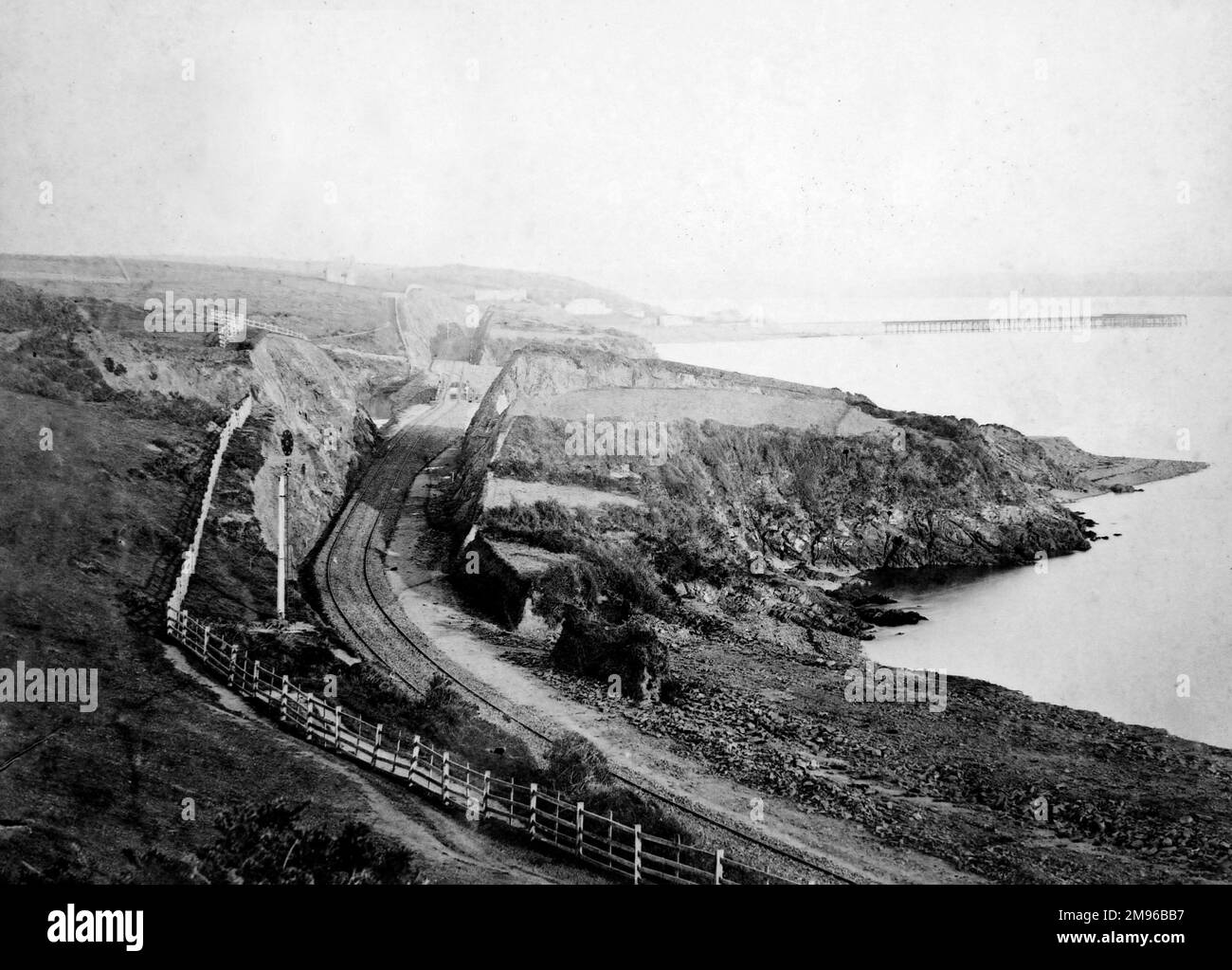 View of the Great Western Railway at Castle Pill (pill is a local name