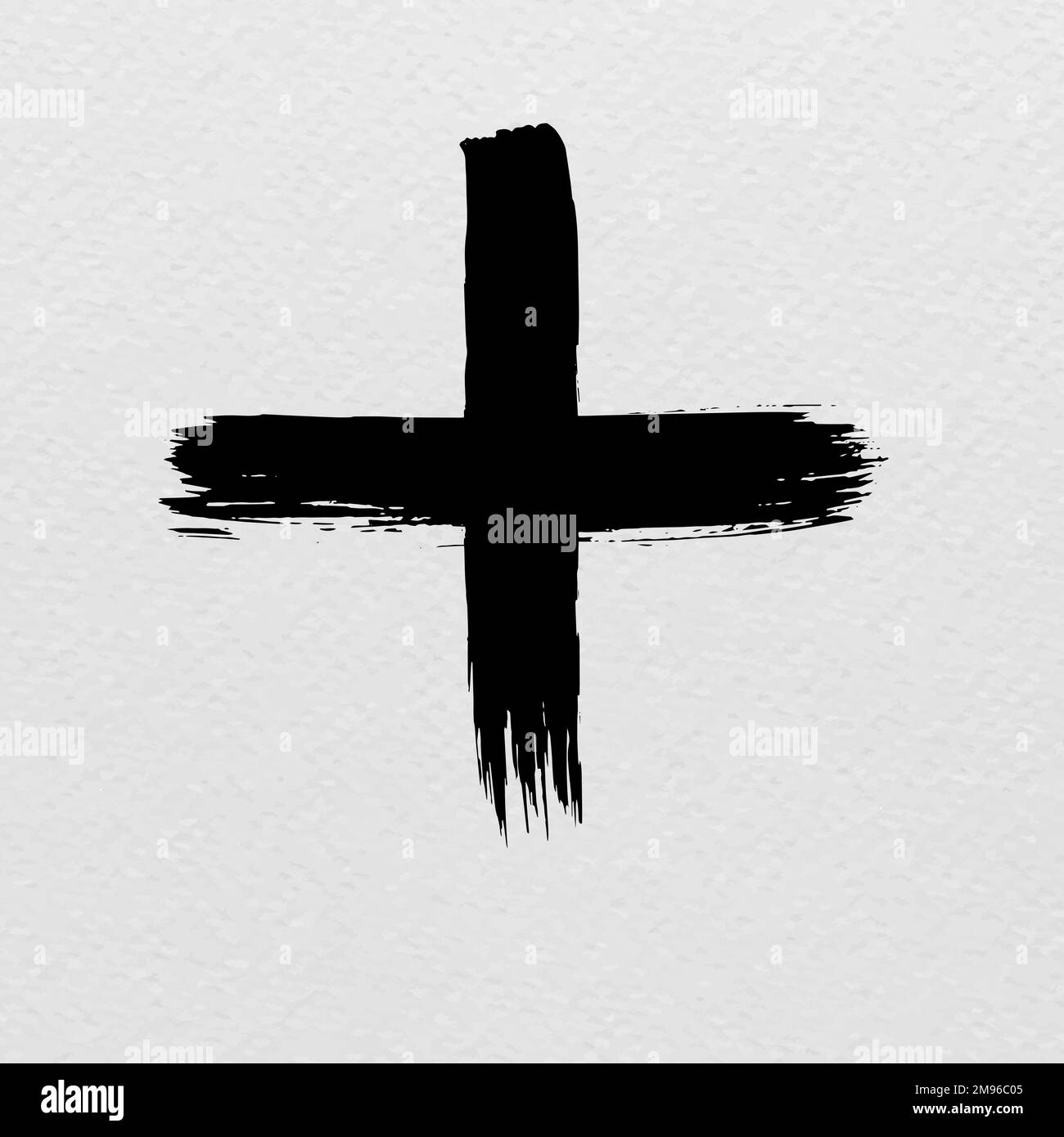 Plus symbol brush stroke typography vector Stock Vector Image & Art Alamy