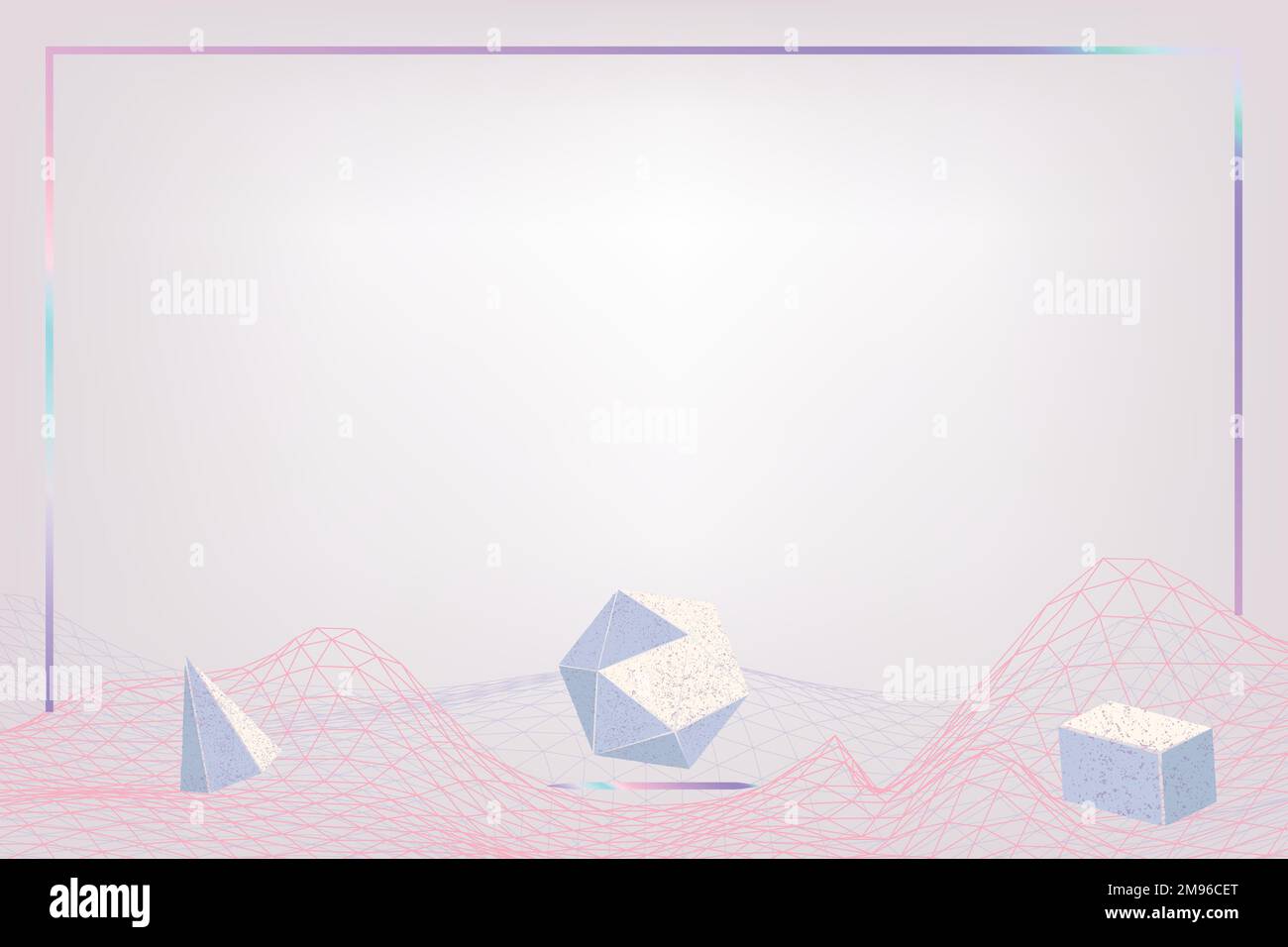 Vector 3D wave purple pattern design Stock Vector