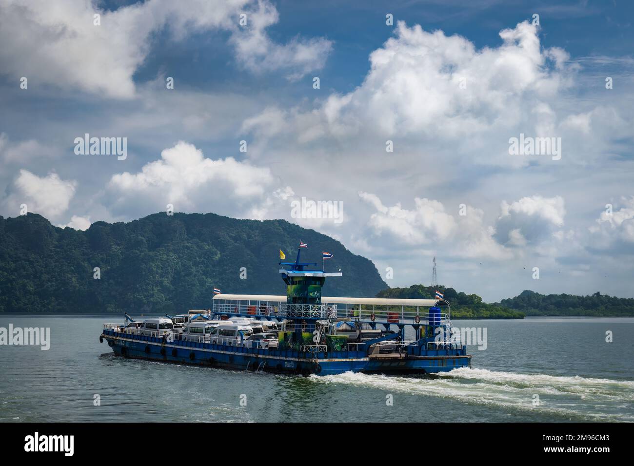 Ferry operating between Krabi and Ko Lanta island in Thailand Stock Photo