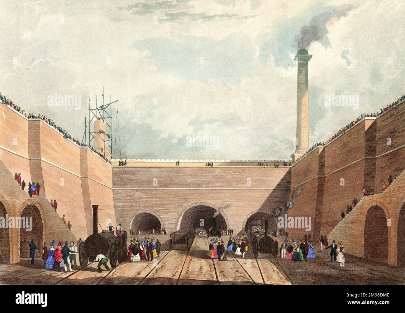 Entrance of the (LMR) railway at Edge Hill, Liverpool, 1831 Stock Photo
