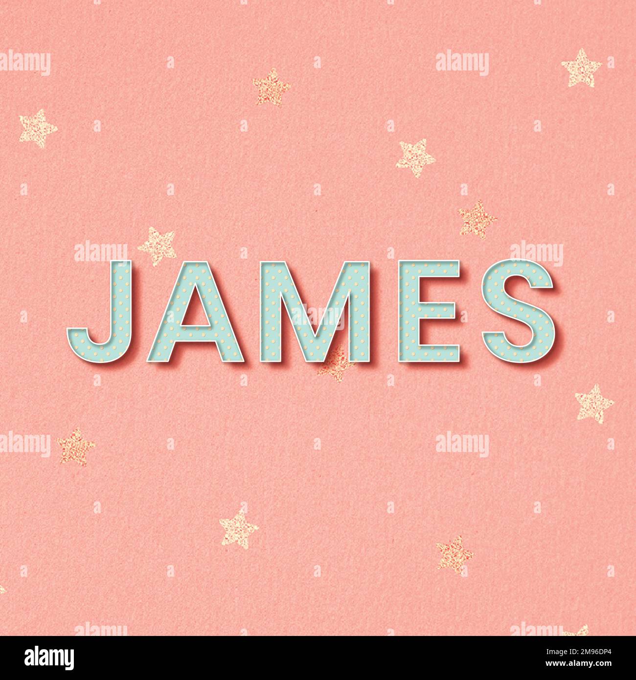 James name word art typography Stock Vector